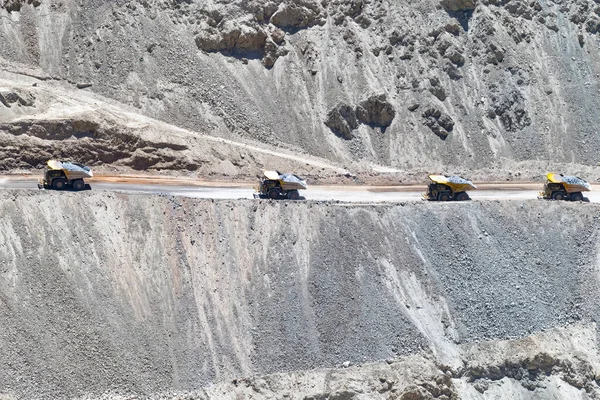 Big Haul Truck Machinery Working Chuquicamata Biggest Open Pit Copper — Stock Photo, Image