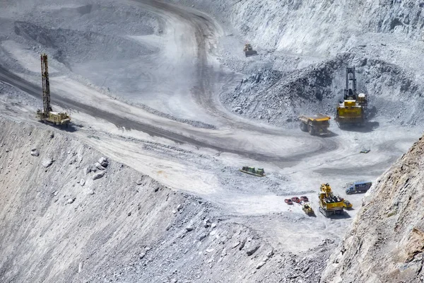 Big Haul Truck Machinery Working Chuquicamata Biggest Open Pit Copper — Stock Photo, Image