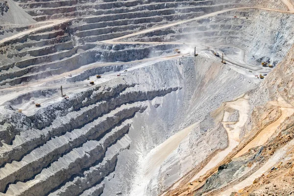 Big Haul Truck Machinery Working Chuquicamata Biggest Open Pit Copper — Stock Photo, Image