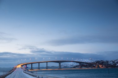 Norveç kışın - tromso yakınındaki gezi