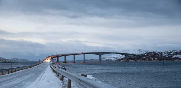 Norvège en hiver - voyage sur l "île de Kvaloya — Photo