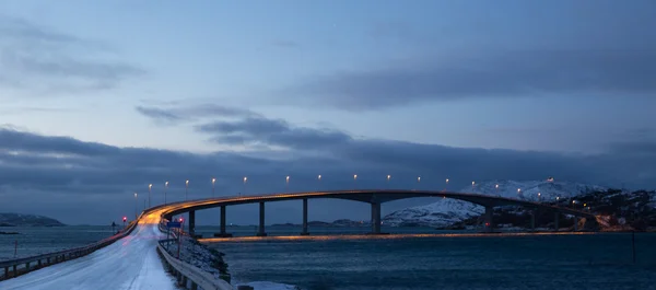 Norvège en hiver - voyage sur l "île de Kvaloya — Photo