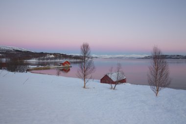 Kışın - seyahat senja Norveç