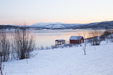Kışın - seyahat senja Norveç