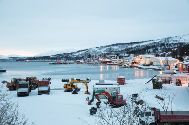 Norveç kışın - tromso yakınındaki gezi