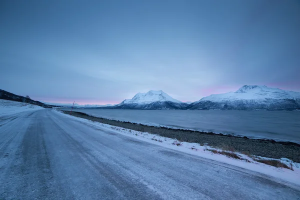 Noruega no inverno - viagem perto de Tromso — Fotografia de Stock