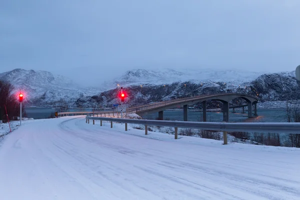 Norvège en hiver - voyage sur l "île de Kvaloya — Photo