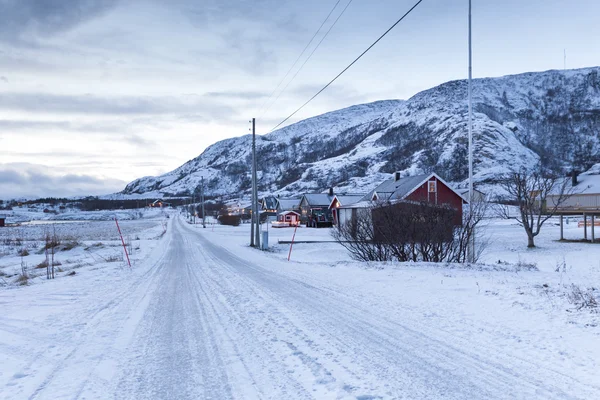 Noruega no inverno - viagem à ilha Kvaloya — Fotografia de Stock