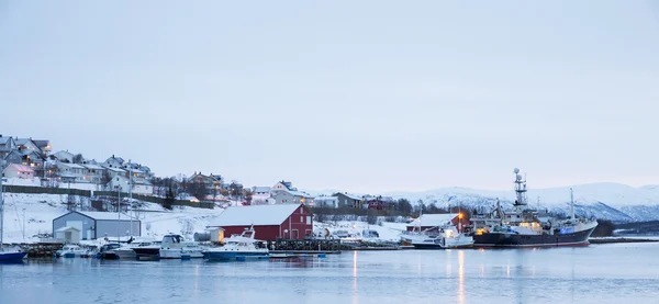 Noruega no inverno - viagem à ilha Kvaloya — Fotografia de Stock