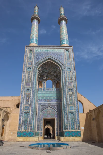 Jame moskee van yazd, in iran. — Stockfoto