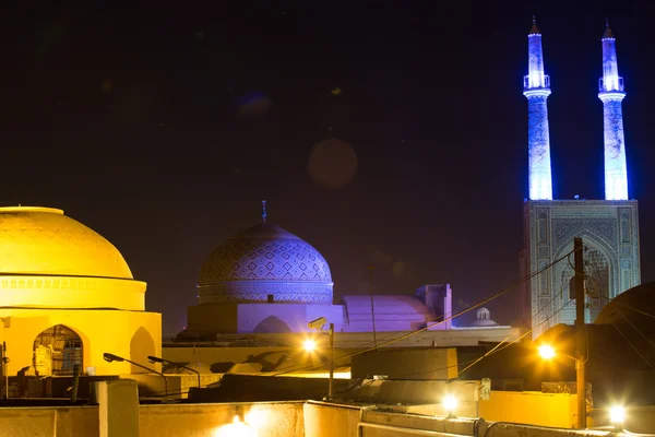 Blick auf Yazd in der Nacht — Stockfoto