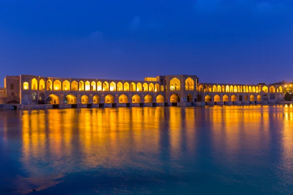 L'antico ponte Khaju, (Pol-e Khaju), a Isfahan, Iran — Foto Stock
