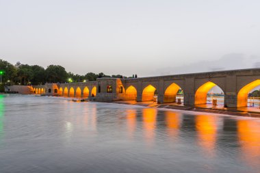 The ancient Joui bridge (Pol-e-Joui or Choobi), in Isfahan, Iran clipart