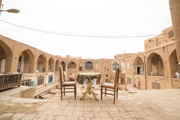 Salón de té en el antiguo bazar de Kashan — Foto de Stock