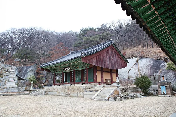 Detta Ett Buddhistiskt Koreanskt Tempel — Stockfoto
