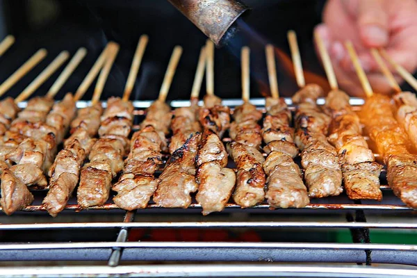 Snacks Eten Tijdens Sightseeing Korea — Stockfoto