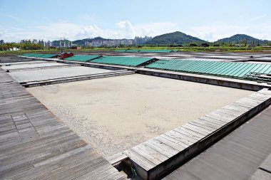 Kore tuzunu yapan bir tuz tavasıdır.