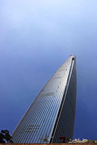 Tady Lotte Tower Soulské Koreji — Stock fotografie