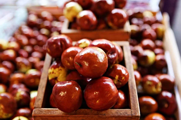 Jujuba Mercado Frutas Coreano — Fotografia de Stock