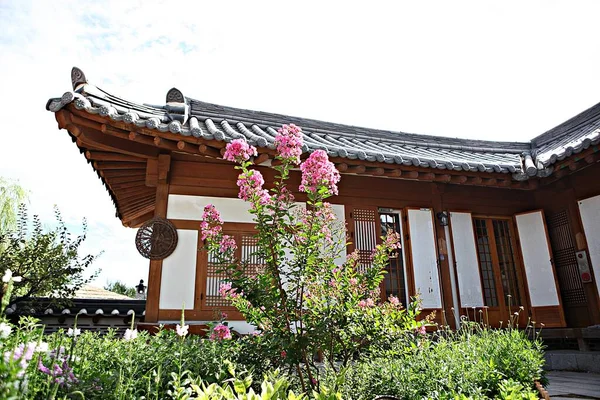 Est Une Maison Traditionnelle Coréenne — Photo