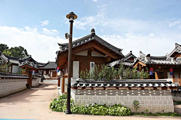 Detta Ett Traditionellt Koreanskt Hus — Stockfoto
