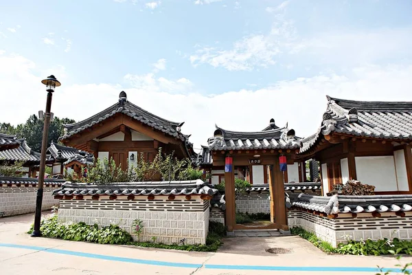 Detta Ett Traditionellt Koreanskt Hus — Stockfoto