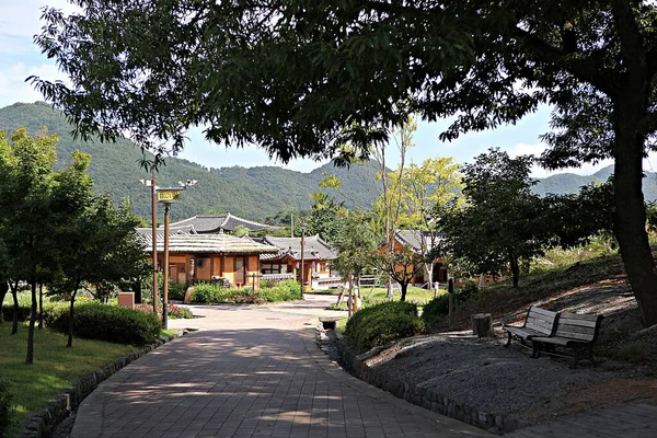 Detta Ett Traditionellt Koreanskt Hus — Stockfoto