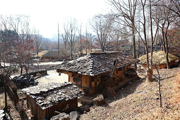 这是韩国的民俗村 — 图库照片