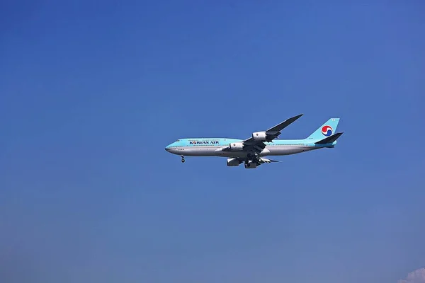 Dit Een Passagiersvliegtuig Dat Korea Bezoekt — Stockfoto