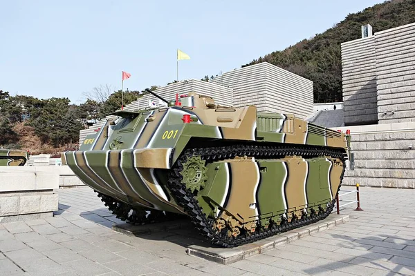 Jest Czołg Wystawie Pomniku Wojennym Korei — Zdjęcie stockowe