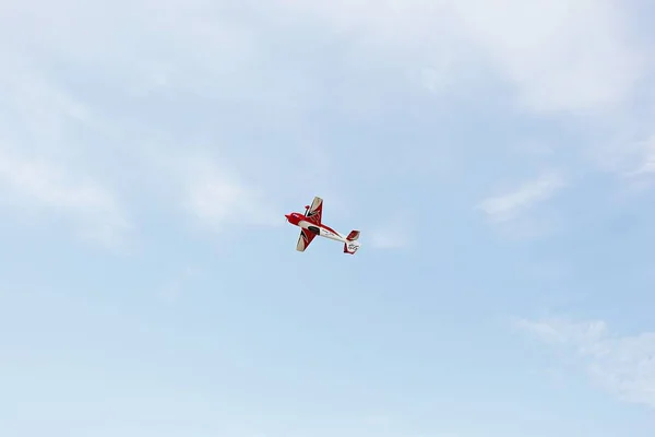 Model Airplane Flying Sky — Stock fotografie