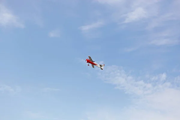 Model Airplane Flying Sky — Stockfoto