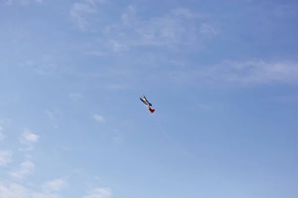 Модель Літака Літає Небі — стокове фото