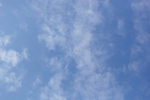 Model Airplane Flying Sky — Stok fotoğraf