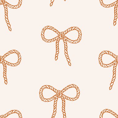 İp yay vektörünün pürüzsüz şekli. Kovboy kız arka plan, batı baskısı, Vahşi Batı kementi arka plan, kumaş. Vektör illüstrasyonu