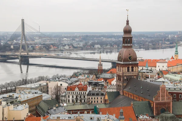View at Riga from the tower of Saint Peter's Church, Riga, Latvia — Stock Photo, Image