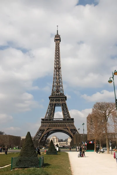 Torre Eiffel París Francia Europa Vista Del Famoso Icono Los — Foto de Stock