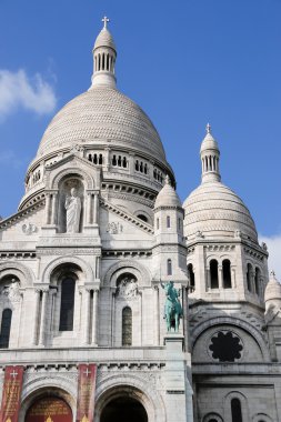 yakın çekim üzerinde Basilique du Sacré Coeur Katedrali Paris Fransa