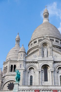 yakın çekim üzerinde Basilique du Sacré Coeur Katedrali Paris Fransa