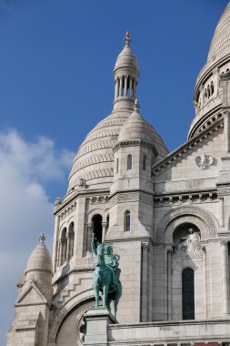 yakın çekim üzerinde Basilique du Sacré Coeur Katedrali Paris Fransa