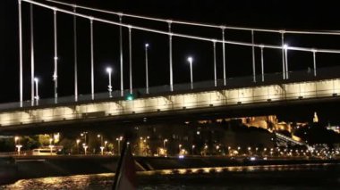 Yelken Tuna köprünün altında. Budapeşte. Macaristan.