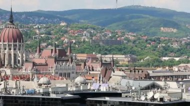 Yaz Budapeşte güzel manzara. Macaristan. Panorama.