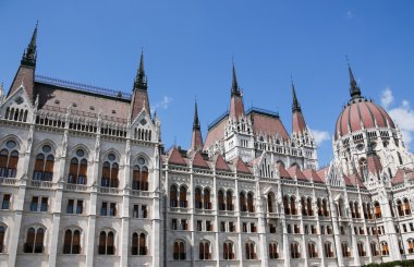 Budapeşte, Macaristan'da bina Parlamento. Mimari Detaylar.