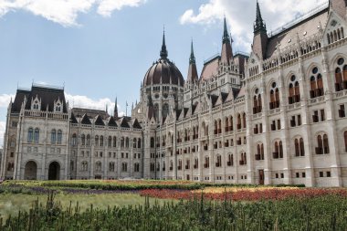 Budapeşte, Macaristan'da bina Parlamento. Mimari Detaylar.