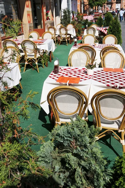 Küçük Avrupa City Cafe Teras. Budapeşte, Macaristan.