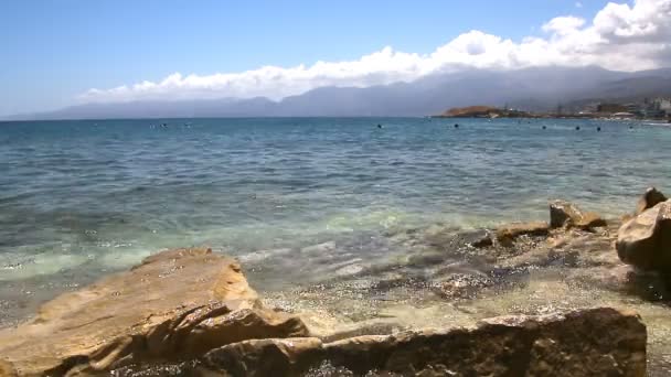 Costa da ilha de Creta. Grécia — Vídeo de Stock