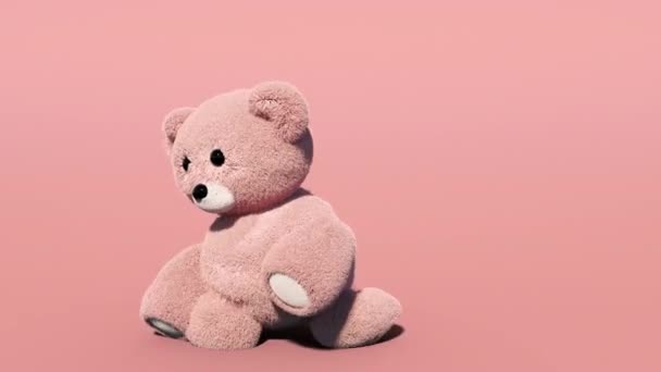 Teddy bear dancing on a pink screen. Toy bear seamless loop. Animation for  Valentines day, birthday. Alpha channel. — Stock Video © Merlinus74  #452245656