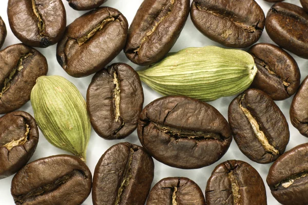 Kaffee und Kardamom. — Stockfoto