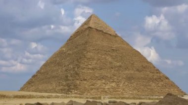 Timelapse. Khufu piramit. Kahire. Mısır.