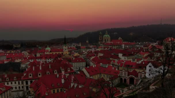 Lever de soleil à Prague. Vieille ville. Temps écoulé . — Video
